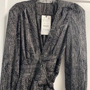 Zara Paisley Wrap Dress **read description** no tags